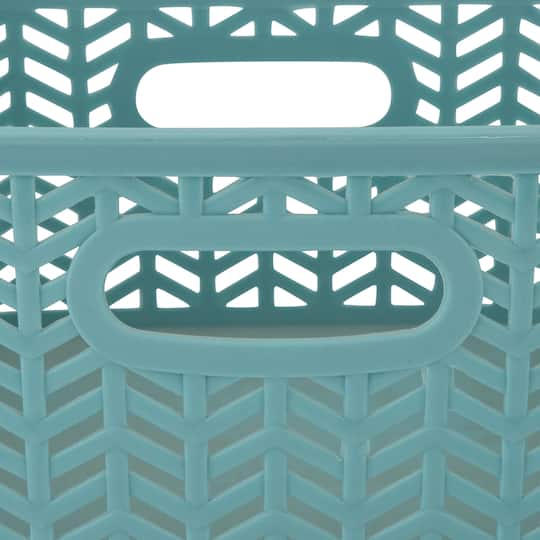 Simplify Small Herringbone Storage Basket